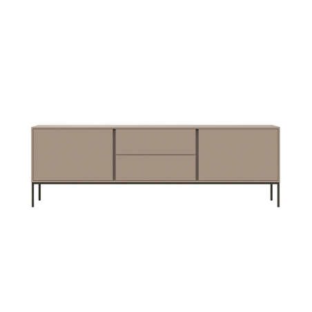 Mueble TV Alicia de la firma Decornouveau, en lacado mate con patas de metal