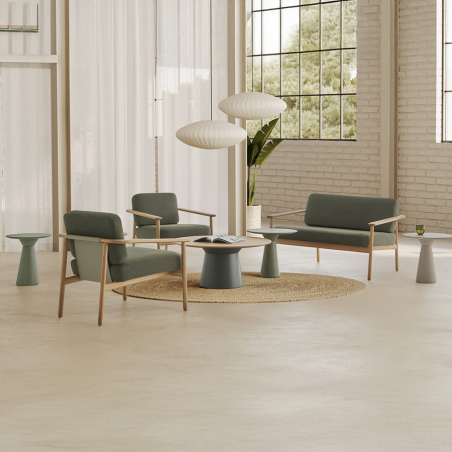 Mesa auxiliar essens occasional ambiente con butaca wudi.