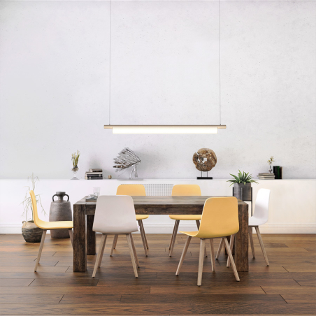 Lámpara colgante Stick en ambiente de comedor.