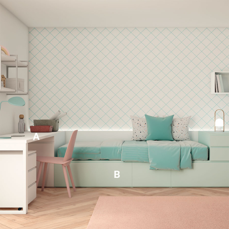 Dormitorio Juvenil Tweed 5 | Tobisa en Muebles Lara