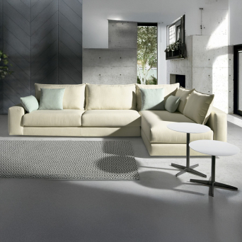 Chaiselongue fijo Firenze en vista frontal. 2