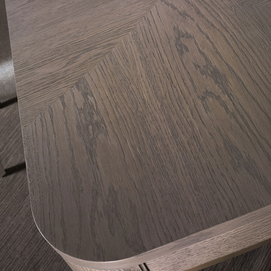 Detalle de la tapa de la Mesa de comedor Soho SH de Hurtado