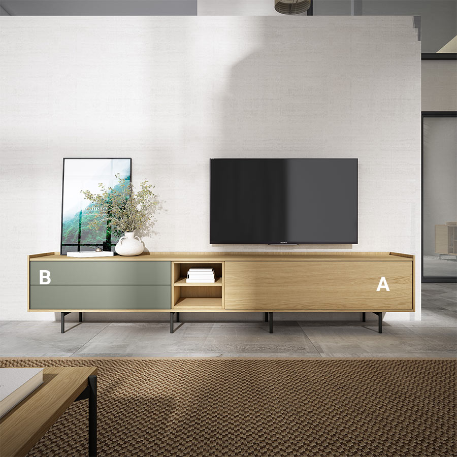 Acabados del Mueble TV Elva de BoCubi