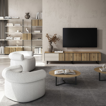 Mueble TV Nordic 2 de BoCubi, con puerta abatible