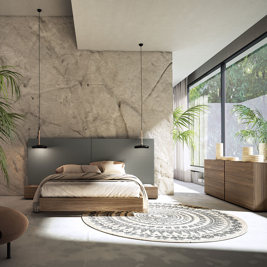 Vista en ambiente de dormitorio de la Cómoda Dara de BoCubi