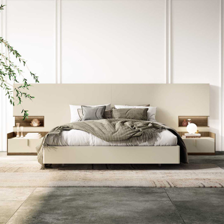 Dormitorio Creta 02 de BoCubi, fabricado en chapa de madera natural y DM lacado