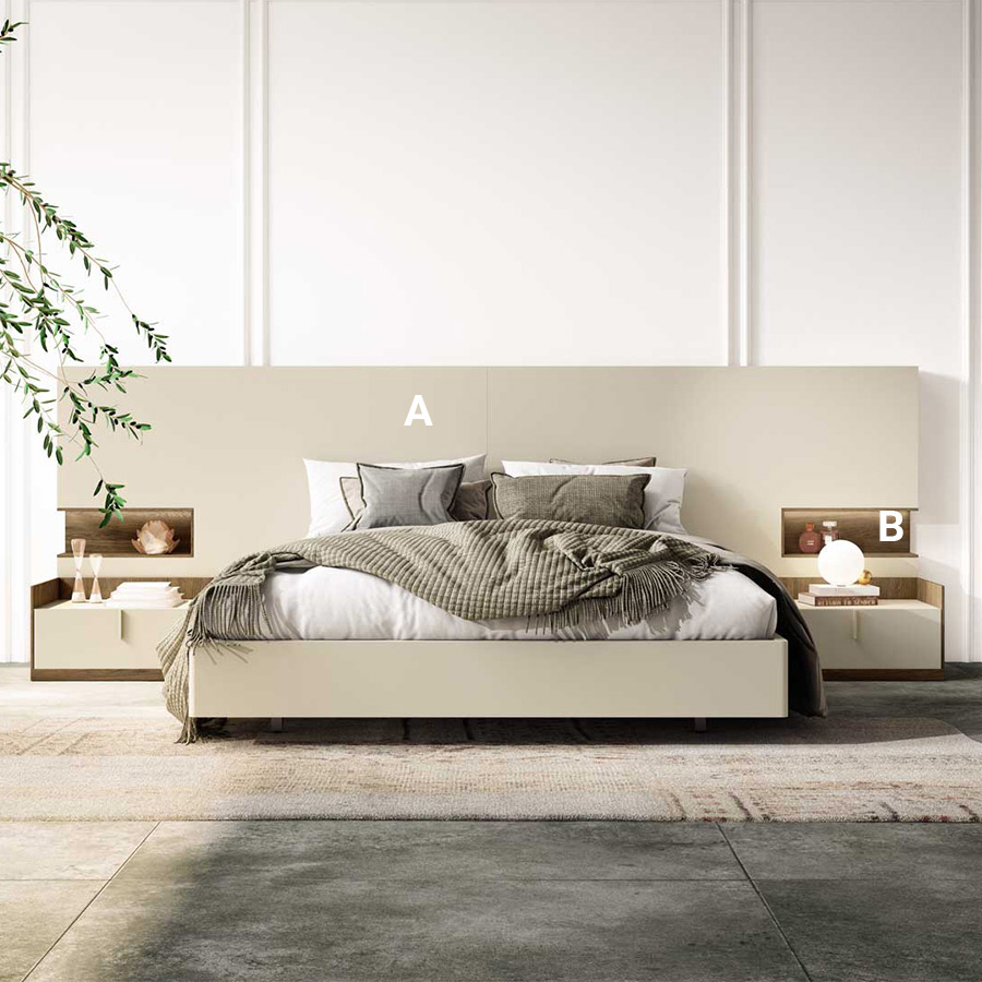 Personalización de acabados disponibles del Dormitorio Creta 02 de BoCubi