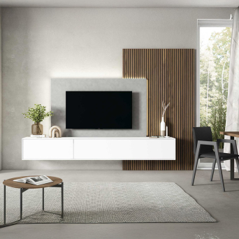 Salón ID 04 de la firma nacional BoCubi, fabricado en chapa de madera natural y lacados 2