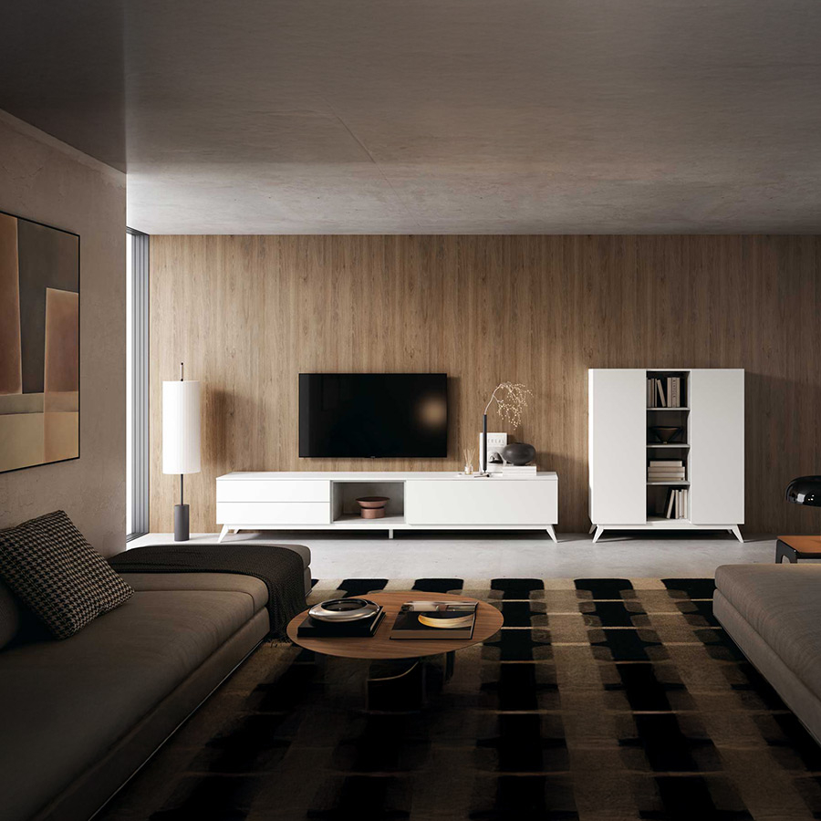 Vista en ambiente del Salón ID31 de BoCubi, fabricado en DM lacado