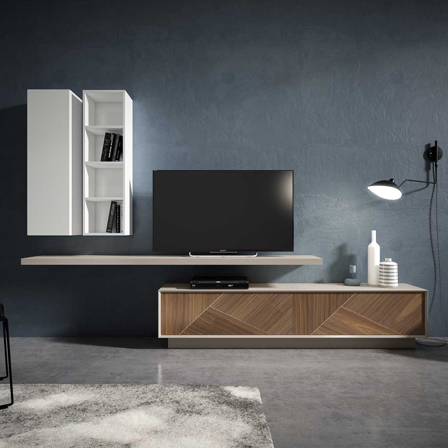 Salón ID42 de BoCubi, con detalles de marquetería