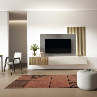 Salón ID14 de BoCubi, con módulos con puerta abatible y paneles 2
