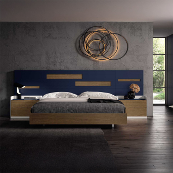 Dormitorio Dance 02 de BoCubi, fabricado en DM lacado y detalles en chapa de madera natural 2