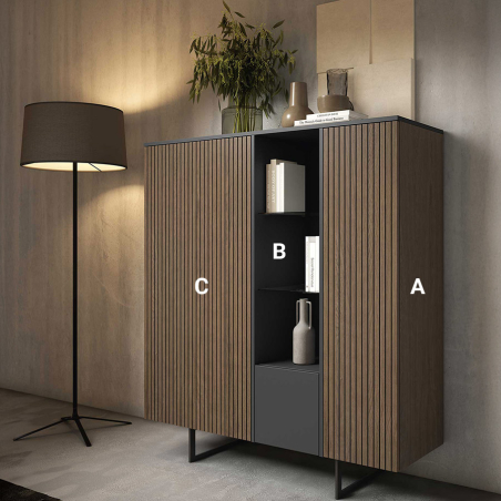 Personalización de acabados del Aparador alto Arlo boreal, de BoCubi