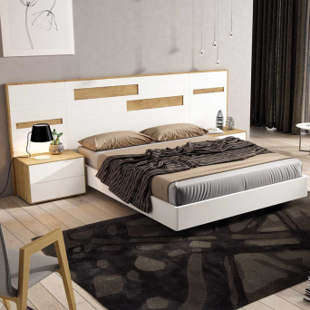 Dormitorio Dance 03 de BoCubi, fabricado en DM lacado y chapa de madera natural