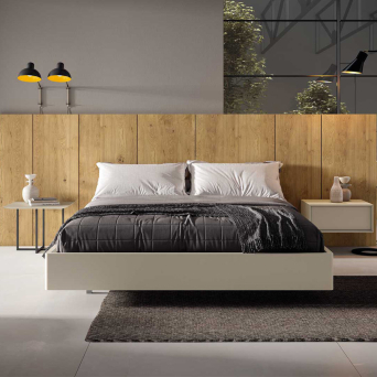 Dormitorio Cross 01 de BoCubi, fabricado en chapa de madera natural y lacado