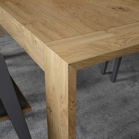 Detalle del acabado folding de la Mesa extensible Dexter de BoCubi
