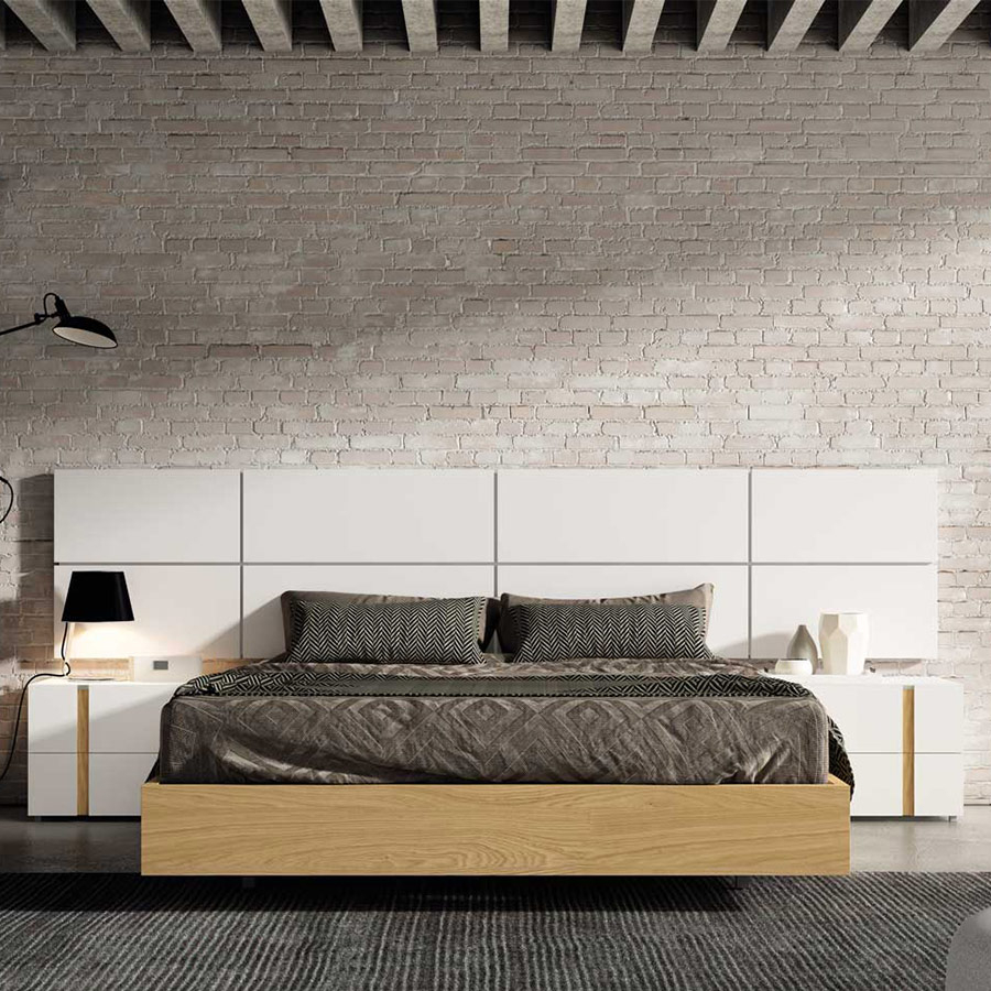 Dormitorio Classic 01 de BoCubi fabricado en chapa de madera natural y DM lacado