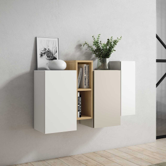 Recibidor Ilusion 17 de BoCubi, fabricado en chapa natural y DM lacado 2