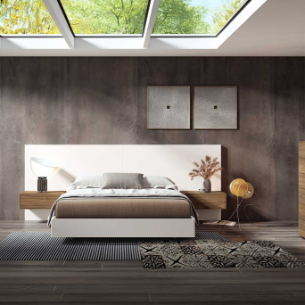 Dormitorio Light 01 de BoCubi, fabricado en DM lacado  y chapa de madera natural 2