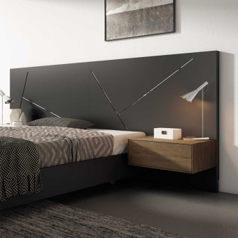 Mesita de noche Cube de BoCubi, fabricada en chapa de madera natural 2