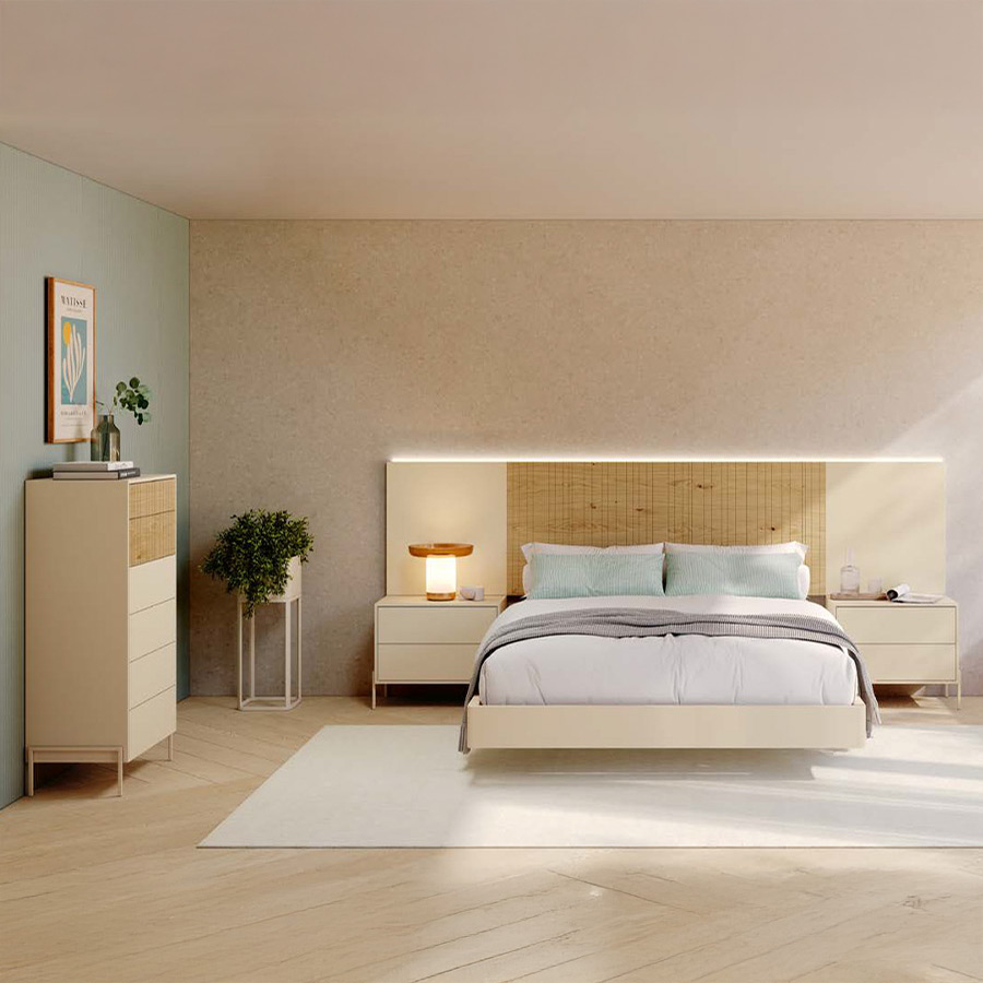 Vista en ambiente de dormitorio de la Cómoda Nordic 3.