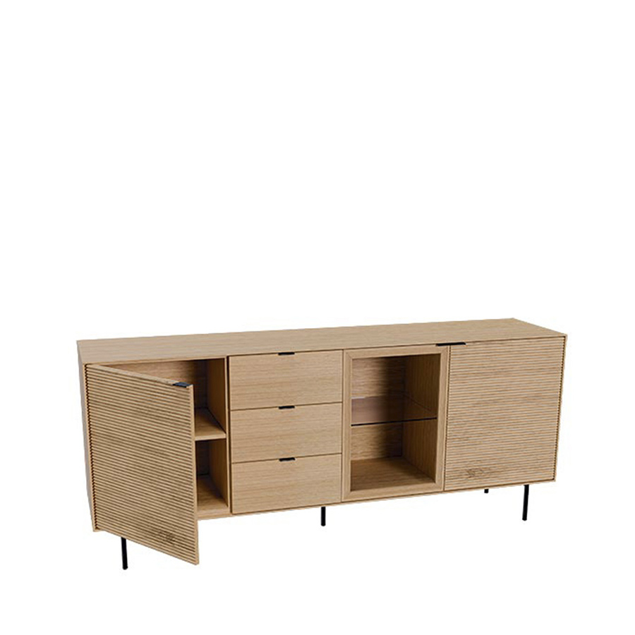 Aparador Tulsa 200 de Somcasa, en madera maciza y chapa de roble