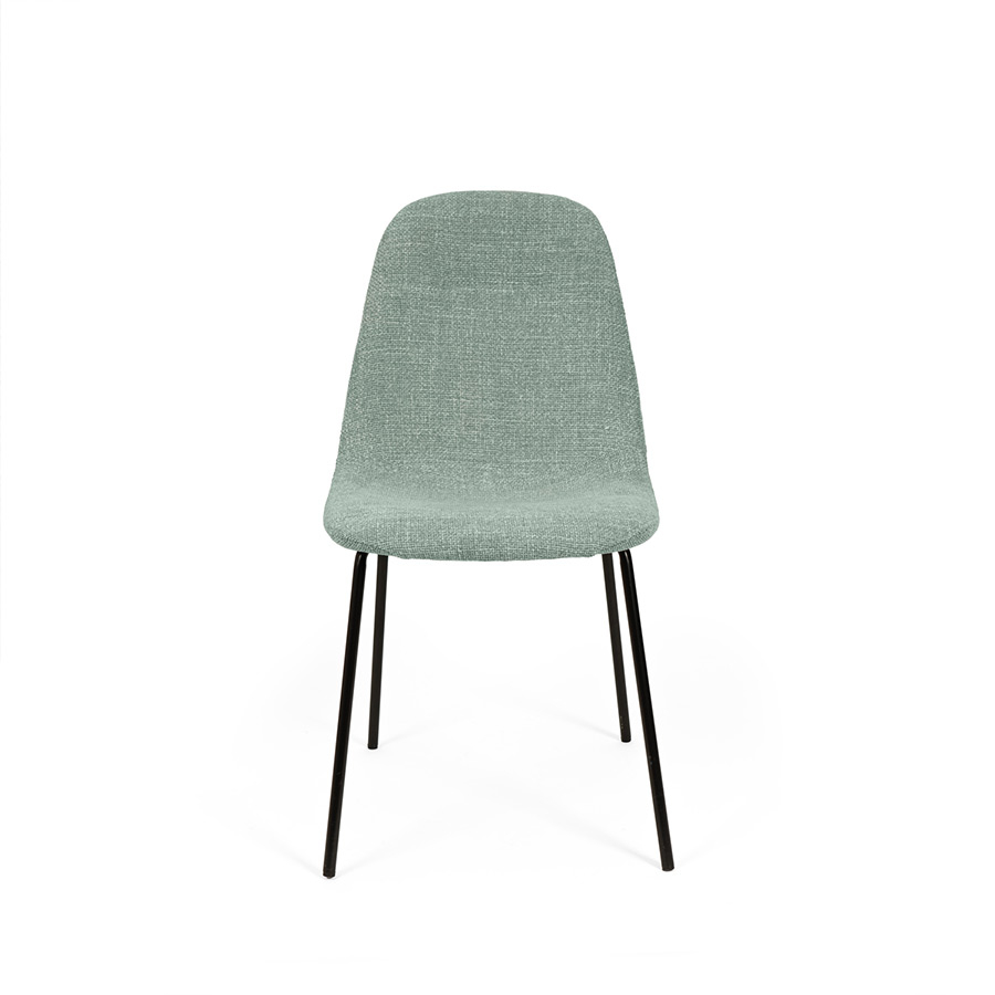 Silla Dana de Somcasa en acabado menta y vista frontal.