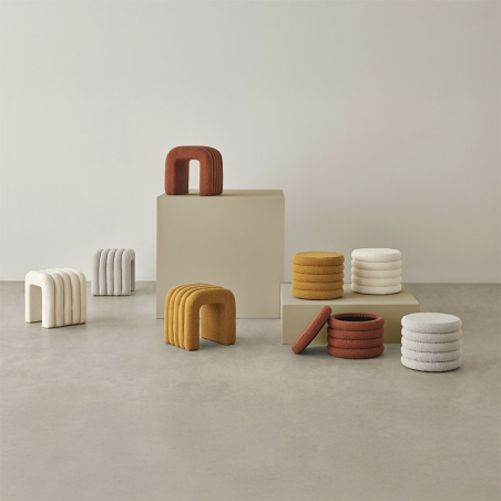 Colección de puffs Edy de Somcasa.