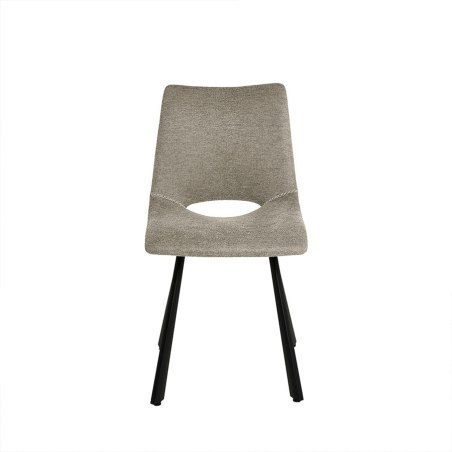 Silla Briana de Somcasa en acabado taupe y vista frontal.
