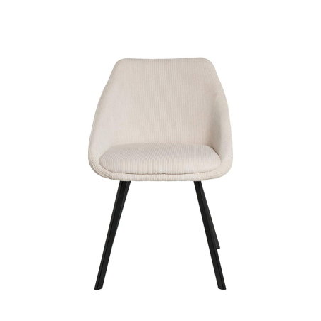 Silla Macie de Somcasa en acabado beige y vista frontal.