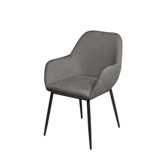 Silla Isabella de Somcasa en acabado taupe y vista escorzada. 2