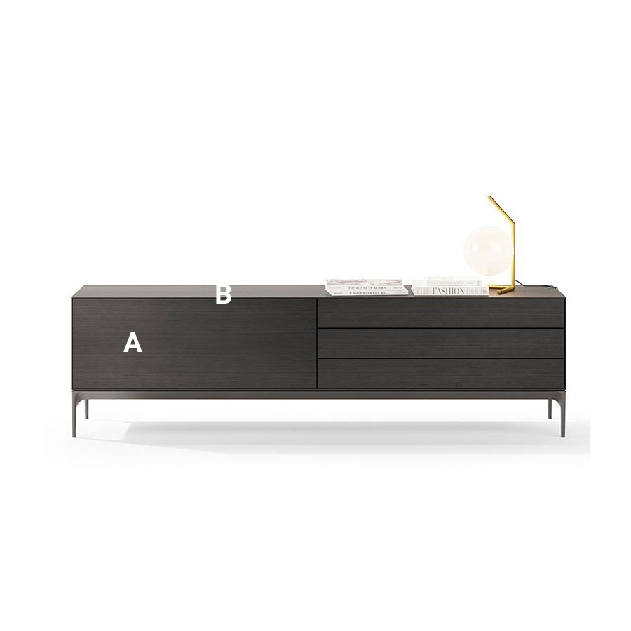 Personalización de acabados disponible para el Mueble TV Lauki 4 de Treku