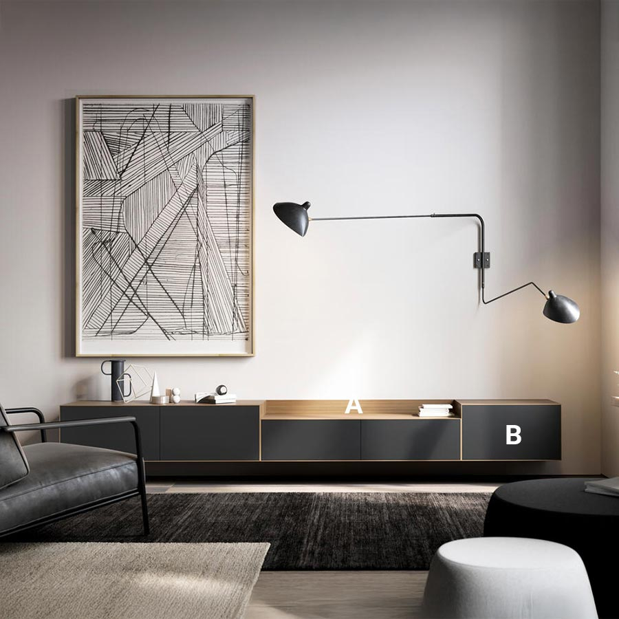 Personalización de acabados del Mueble TV Lauki, de Treku