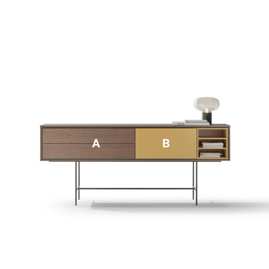 Personalización de acabados disponible para el Aparador Aura 6 de Treku