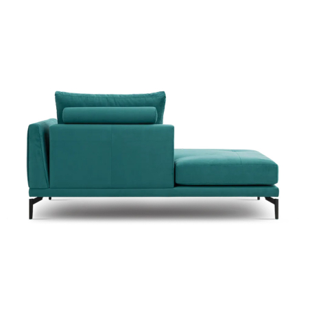 Sofá MK. 1470 Bench de la firma Moorki en tapizado cassat 11 y vista trasera.