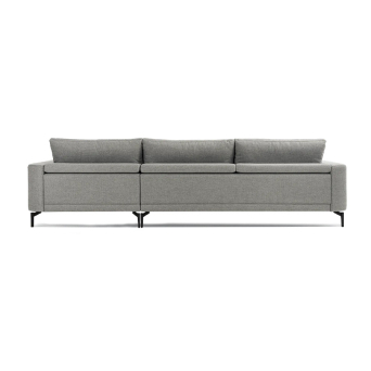 Chaiselongue Mk.1110 de la firma de diseño Moorki en acabado gris y vista frontal. 2