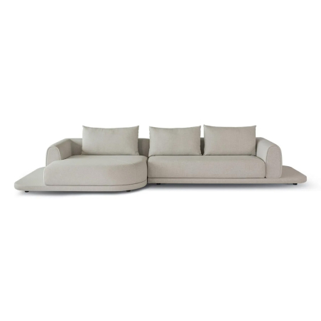 Chaiselongue MK. 1991 de la firma Moorki, tapizado en acabado rivera 02 y vista frontal.