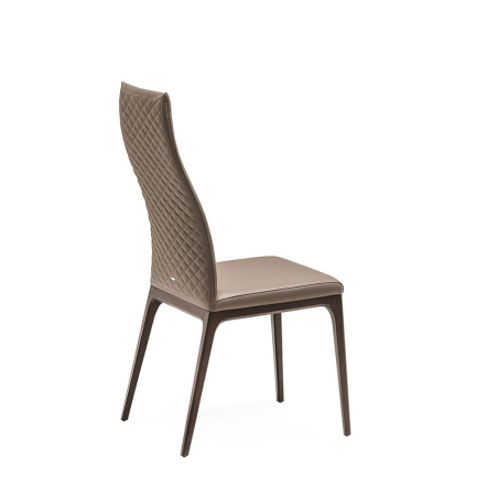 Vista lateral trasera de la Silla Arcadia Couture de Cattelan Italia