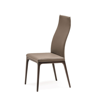 Silla Arcadia Couture, de Cattelan Italia, con patas de madera