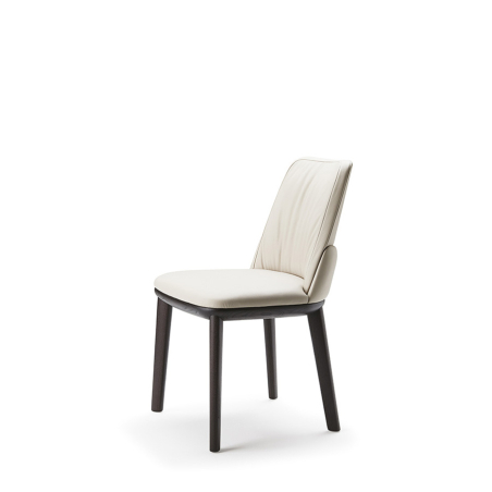 Silla Belinda de Cattelan Italia, tapizado blanco