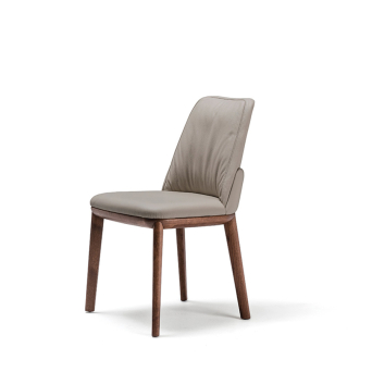 Silla Belinda de Cattelan Italia, acabado de las patas fresno barnizado nogal canaletto