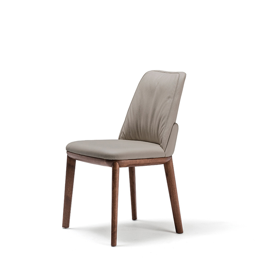 Silla Belinda de Cattelan Italia, acabado de las patas fresno barnizado nogal canaletto