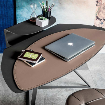 Escritorio Storm de Cattelan Italia, acabado estructura gofrado grafito 2