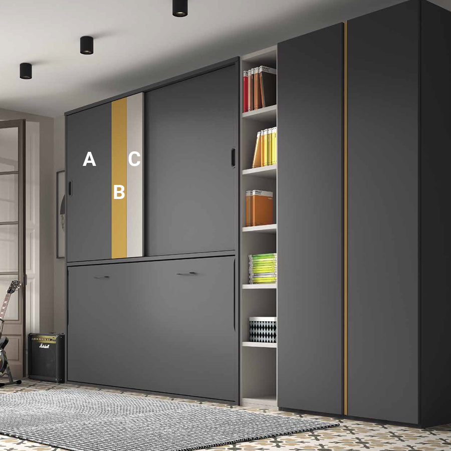 Acabados del dormitorio juvenil F-254 de Glicerio Chaves