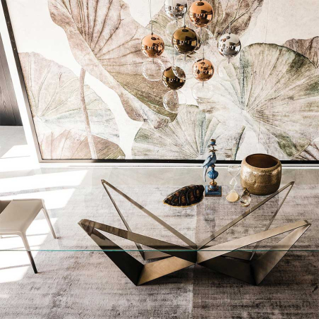 Plano cenital de la Mesa Skorpio de Cattelan Italia