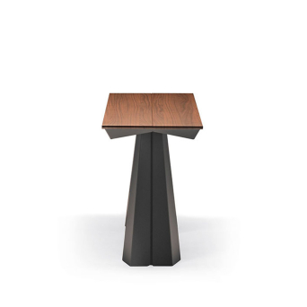 Consola extensible Convivium de Cattelan Italia, con base de acero barnizado gofrado y tapa en laminado 2