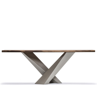 Consola Stratos de Cattelan Italia, con tapa de madera maciza con borde irregular 2