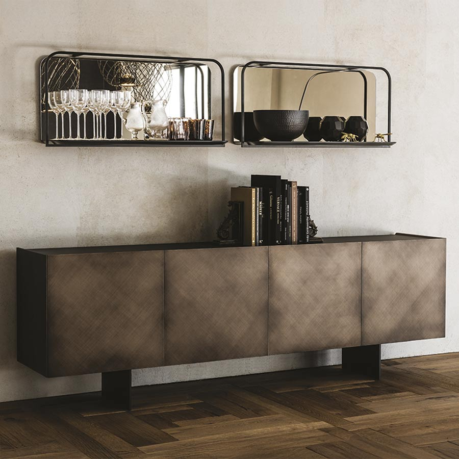 Aparador Arizona de Cattelan Italia, fabricado en Brushed Bronze