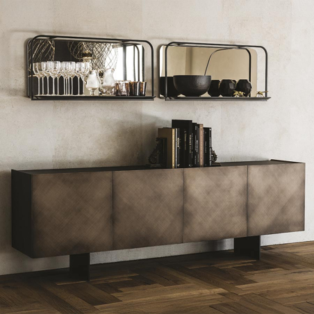 Aparador Arizona de Cattelan Italia, fabricado en Brushed Bronze