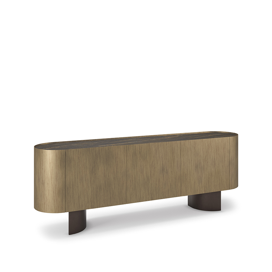 Aparador Savoy de Cattelan Italia, con estructura acabado oxybrass